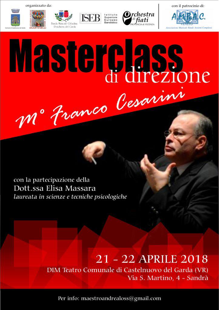 Masterclass in Conducting - Castelnuovo del Garda (Verona), Italy 21st and 22nd April, 2018